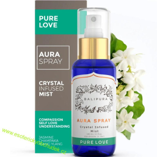 Harmonizační aura sprej ČISTÁ LÁSKA / PURE LOVE - Balipura 100 ml srdeční centrum, emocionální uzdravení, hojení ran, otevření srdce, sebeláska, soucit